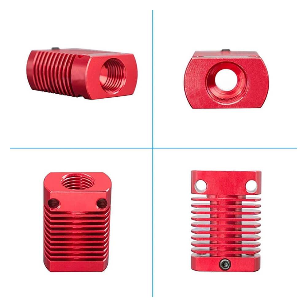 3D Yazıcı Isıtma Bloğu Ender-3/Ender-3 Pro/Ender-3 V2/Ender-5/CR-10 Serisi Baskı Kafası Isıtma Alüminyum Blok - Kırmızı