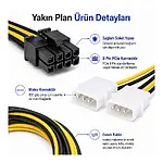 8 Pin Ekran Kartı Power Güç Kablo Özel Üretim Bakır Isınma Yapmaz
