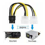 8 Pin Ekran Kartı Power Güç Kablo Özel Üretim Bakır Isınma Yapmaz