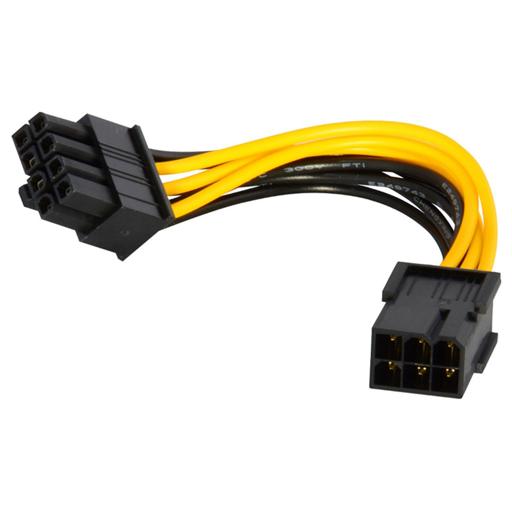 6 Pin To 8 Pin Ekran Kartı Mining Kart Bakır Power Güç Kablosu