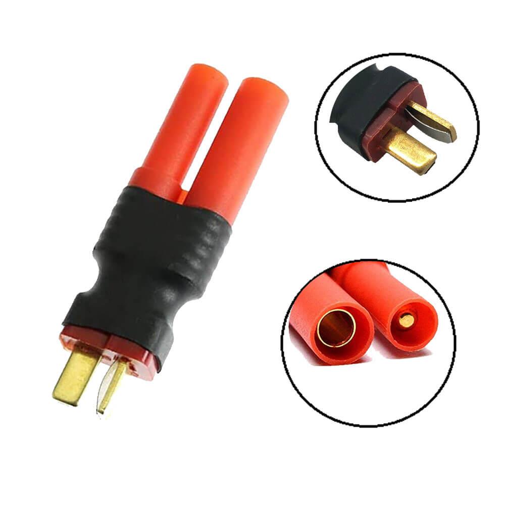 T Plug Erkek Hxt 4.0mm Banana Konnektör Adaptör Kablosuz Rc Pil Konnektörü Lipo