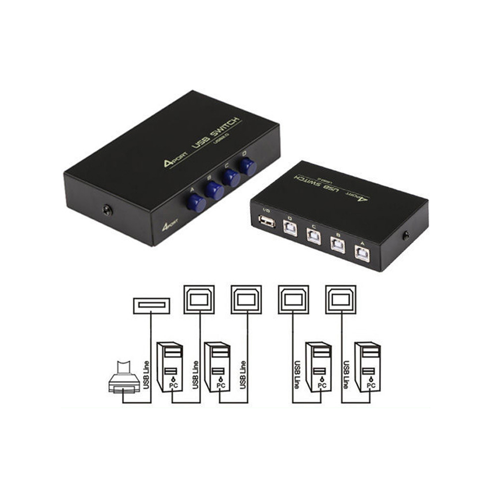 4 Port Çoklu Bağlantı Yazıcı Printer Usb Çoklayıcı Switch Hub