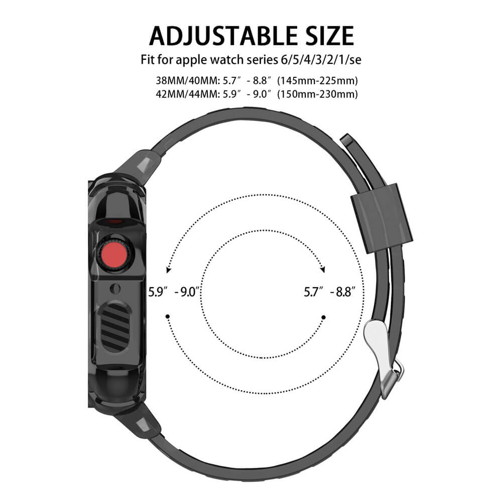 Apple Watch 1, 2, 3, 4, 5, 6, 7, 8, Se Kasa Koruma 42/44/45mm Spor Kordon Kayış - Turuncu - BW6