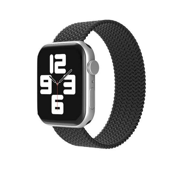 Apple Watch 1 2 3 4 5 6 7 8 Se Ultra Spor Loop Örgü Kordon Xs Beden 38/40/41mm - Siyah 01 Siyah - BW11