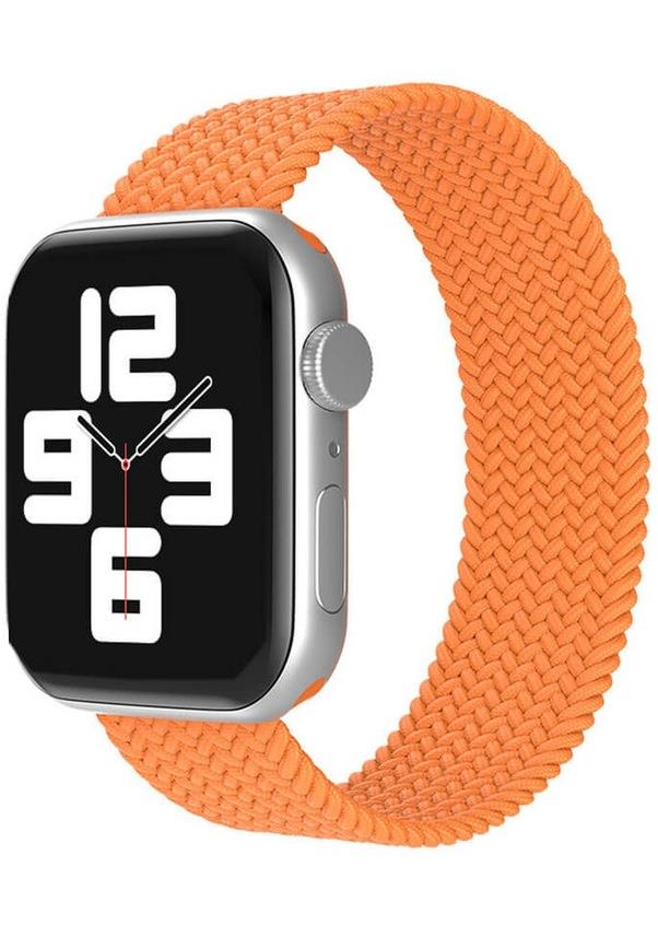 Apple Watch 1 2 3 4 5 6 7 8 Se Ultra Spor Loop Örgü Kordon Xs Beden 38/40/41mm - Turuncu 09.Turuncu - BW11