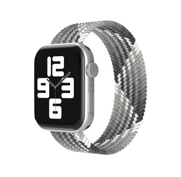 Apple Watch 1 2 3 4 5 6 7 8 Se Ultra Spor Loop Örgü Kordon Xs Beden 38/40/41mm - Siyah Gri 09.Siyah-Gri - BW11