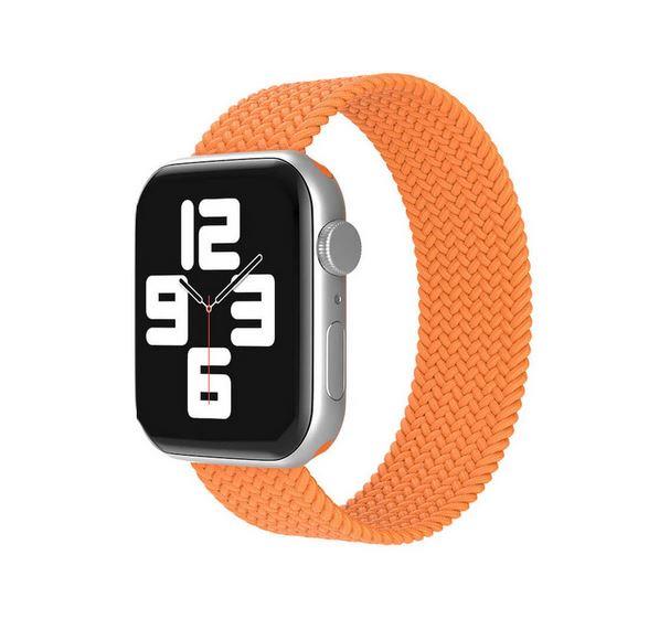 Apple Watch 1 2 3 4 5 6 7 8 Se Ultra Spor Loop Örgü Kordon S Beden 38/40/41mm - Turuncu 09.Turuncu - BW12