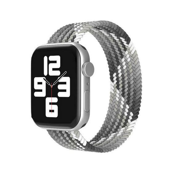 Apple Watch 1 2 3 4 5 6 7 8 Se Ultra Spor Loop Örgü Kordon S Beden 38/40/41mm - Siyah Gri 09.Siyah-Gri - BW12