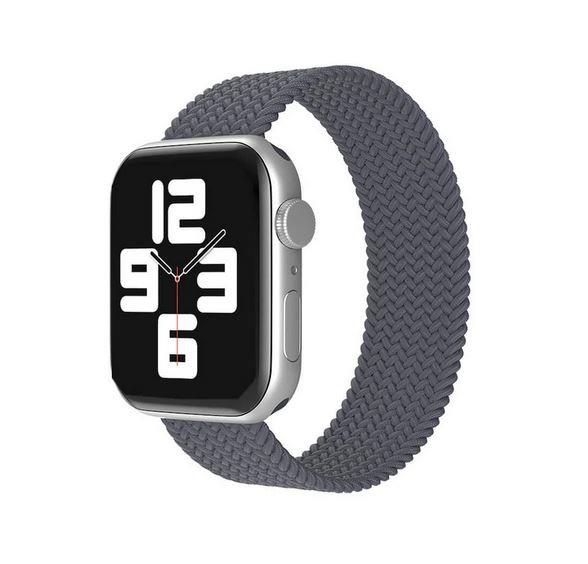 Apple Watch 1 2 3 4 5 6 7 8 Se Ultra Spor Loop Örgü Kordon L Beden 38/40/41mm - Gri 136717 - Gri