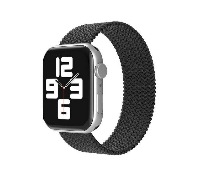 Apple Watch 1 2 3 4 5 6 7 8 Se Ultra Spor Loop Örgü Kordon Xs Beden 42/44/45mm - Siyah 01 Siyah - BW15