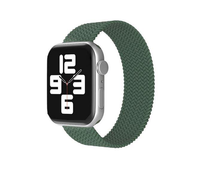 Apple Watch 1 2 3 4 5 6 7 8 Se Ultra Spor Loop Örgü Kordon Xs Beden 42/44/45mm - Koyu Yeşil 17.Koyu Yeşil - BW15