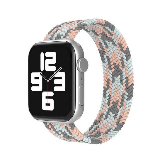 Apple Watch 1 2 3 4 5 6 7 8 Se Ultra Spor Loop Örgü Kordon Xs Beden 42/44/45mm- Gri Mavi Pembe 3-Grikoyu-Mavi - BW15