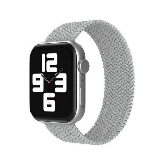 Apple Watch 1 2 3 4 5 6 7 8 Se Ultra Spor Loop Örgü Kordon M Beden 42/44/45mm - Açık Gri 05 Açık Gri - BW17