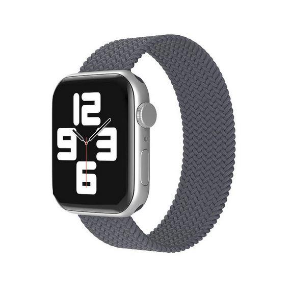 Apple Watch 1 2 3 4 5 6 7 8 Se Ultra Spor Loop Örgü Kordon L Beden 42/44/45mm - Gri 136717 - Gri