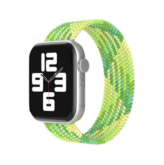 Apple Watch 1 2 3 4 5 6 7 8 Se Ultra Spor Loop Örgü Kordon L Beden 42/44/45mm - Yeşil Sarı 20-Yeşil Açık - BW18