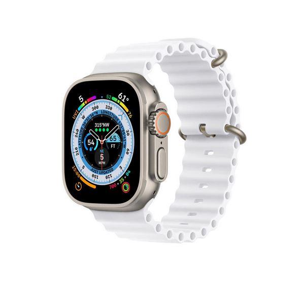 Apple Watch 1 2 3 4 5 6 7 8 Se Ultra 38/40/41mm Ocean Loop Tokalı Kayış Kordon - Beyaz 01.beyaz - BW23