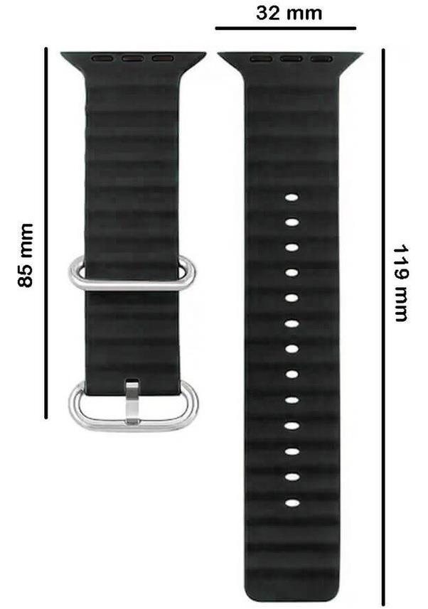 Apple Watch 1 2 3 4 5 6 7 8 Se Ultra 38/40/41mm Ocean Loop Tokalı Kayış Kordon - Lacivert 136719 - Lacivert - BW23