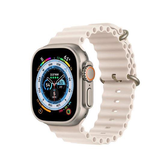Apple Watch 1 2 3 4 5 6 7 8 Se Ultra 38/40/41mm Ocean Loop Tokalı Kayış Kordon - Bej Krem 37- Bej Krem