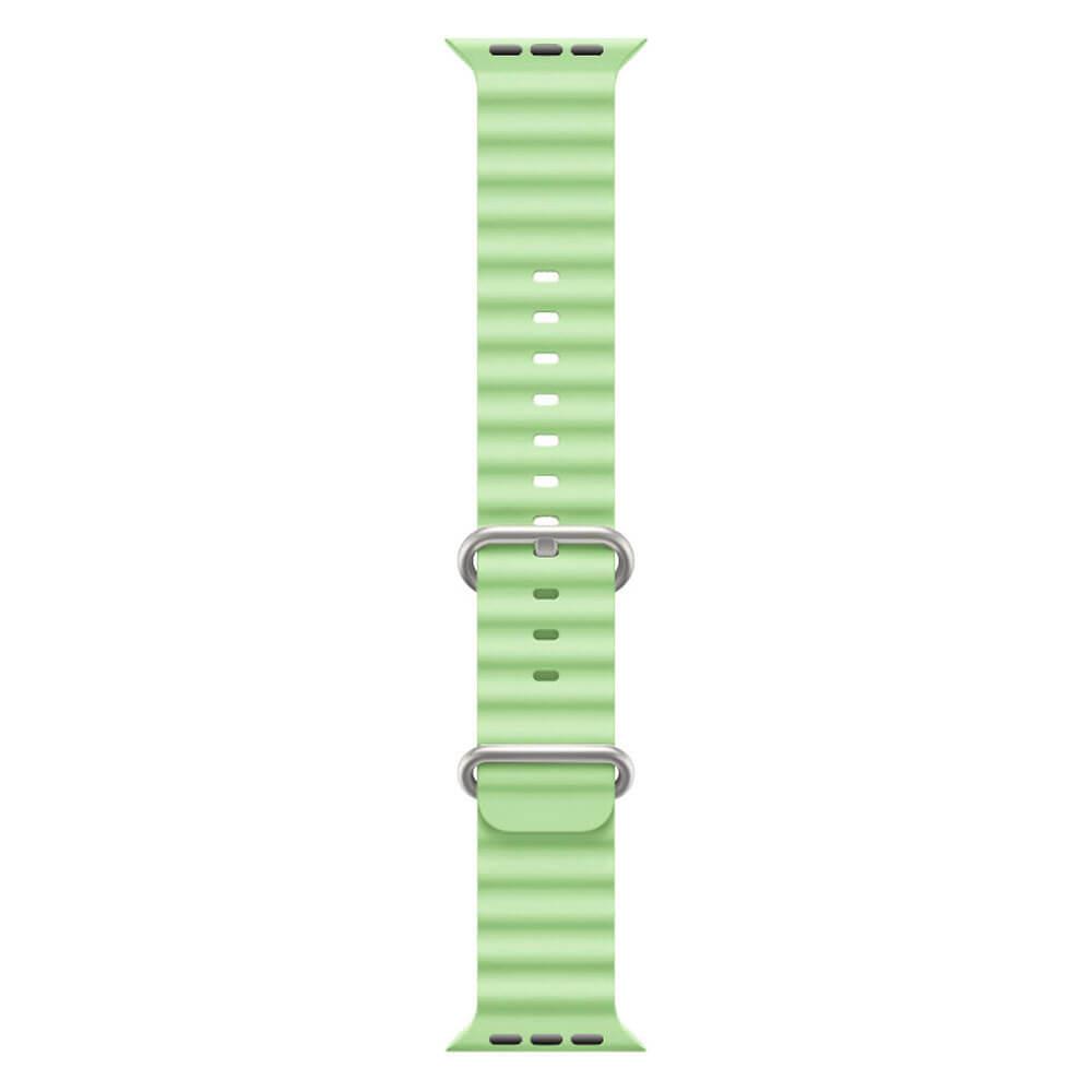 Apple Watch 1 2 3 4 5 6 7 8 Se Ultra Uyumlu 42/44/45/49mm Ocean Loop Tokalı Kayış Kordon- Açık Yeşil 20-Yeşil Açık - BW24