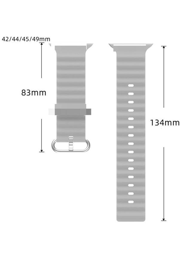 Apple Watch 1 2 3 4 5 6 7 8 Se Ultra 42/44/45/49mm Ocean Loop Tokalı Kordon Açık Gri-açık Mavi 05.Açık Gri