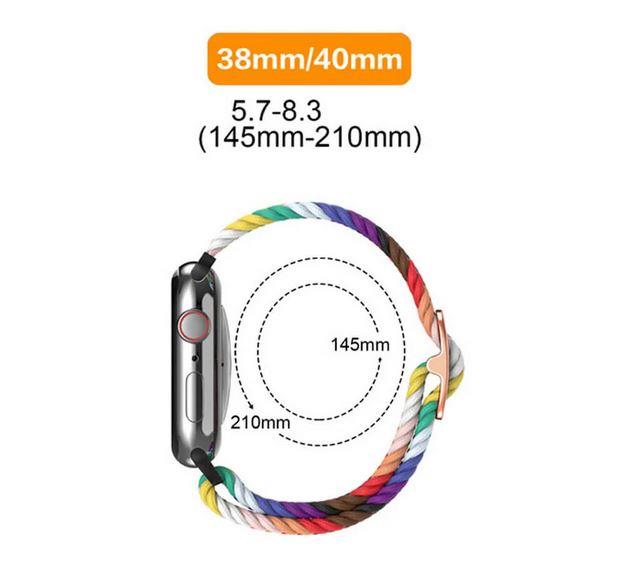 Apple Watch 1 2 3 4 5 6 7 8 Se Ultra Solo Loop Esnek Örgü Tokalı Kordon 38/40/41mm - Pembe Mavi Gri 3-Grikoyu-Mavi