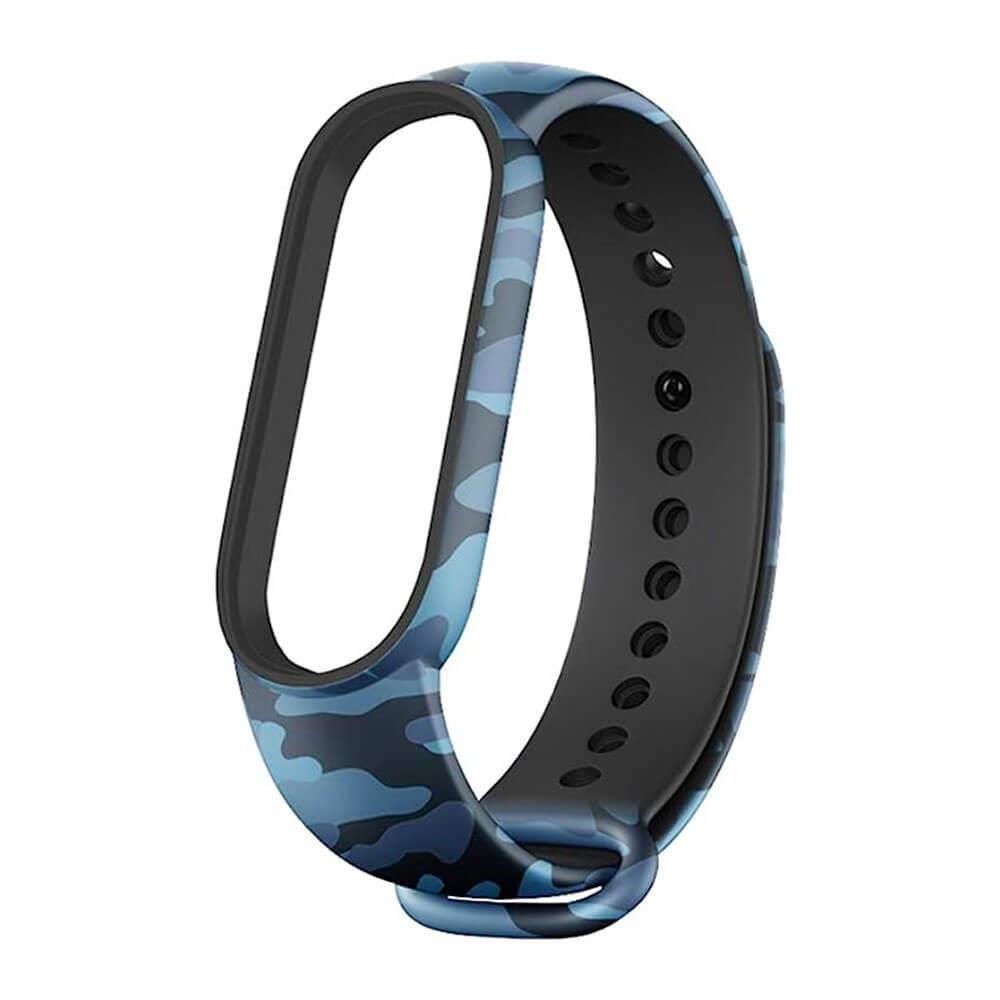 Xiaomi Mi Band 7 Kordon Kayış Kamuflaj Desen - Mavi 12.Mavi - PR4