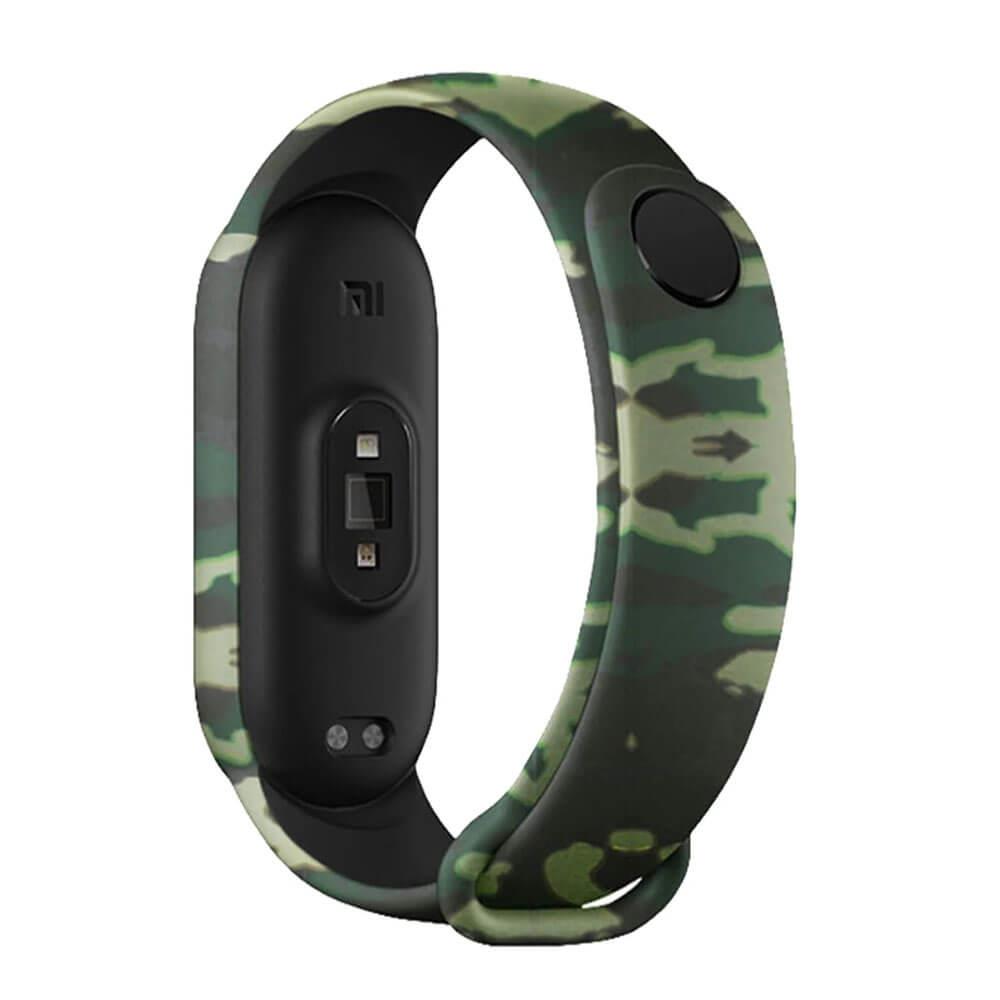 Xiaomi Mi Band 7 Kordon Kayış Kamuflaj Desen - Yeşil 19-Yeşil - PR4
