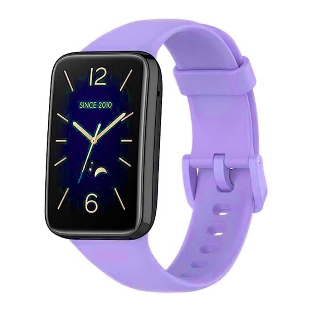 Xiaomi Mi Band 7 Pro Uyumlu Tpu Silikon Kordon Kayış - Klasik Model - Mor 02.Mor - PR6