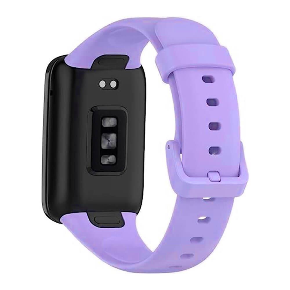 Xiaomi Mi Band 7 Pro Uyumlu Tpu Silikon Kordon Kayış - Klasik Model - Mor 02.Mor - PR6