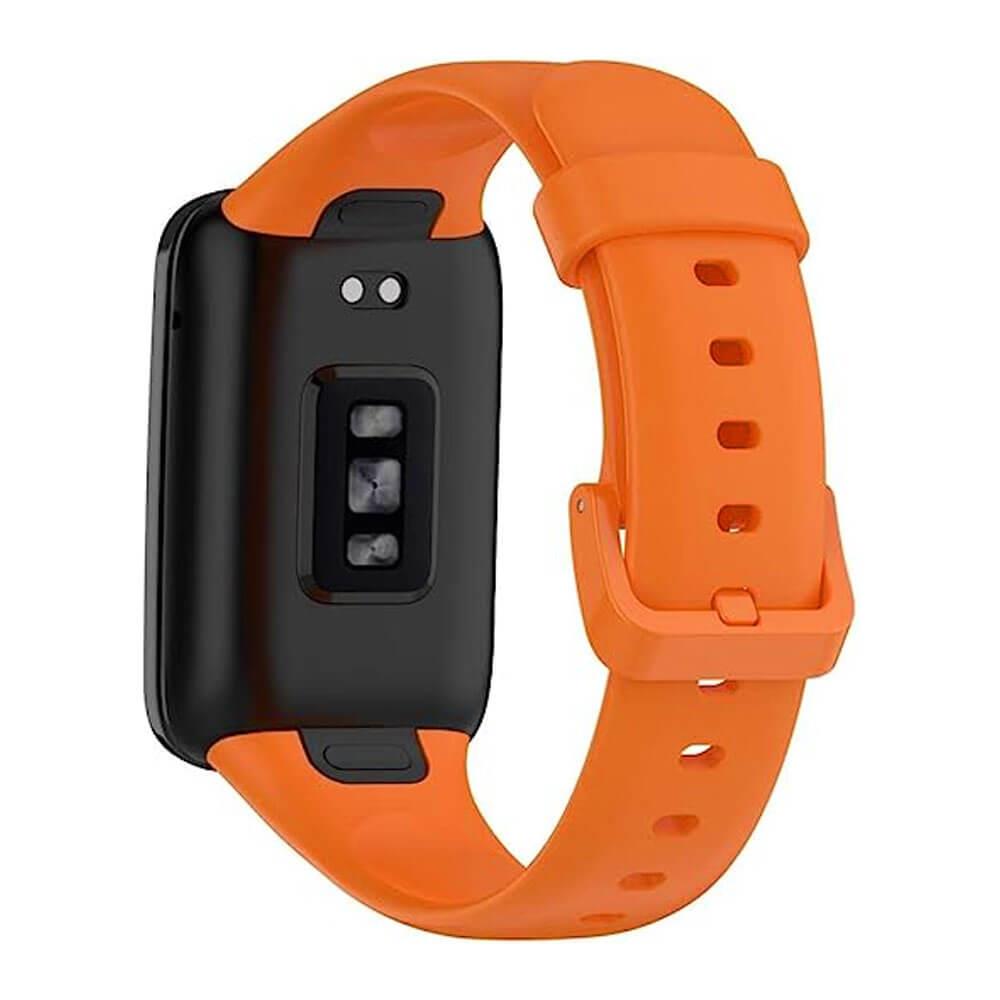 Xiaomi Mi Band 7 Pro Uyumlu Tpu Silikon Kordon Kayış - Klasik Model - Turuncu 09.Turuncu - PR6