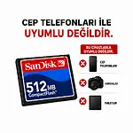 Sandisk 512MB CF Kart Endüstriyel Hafıza Kartı