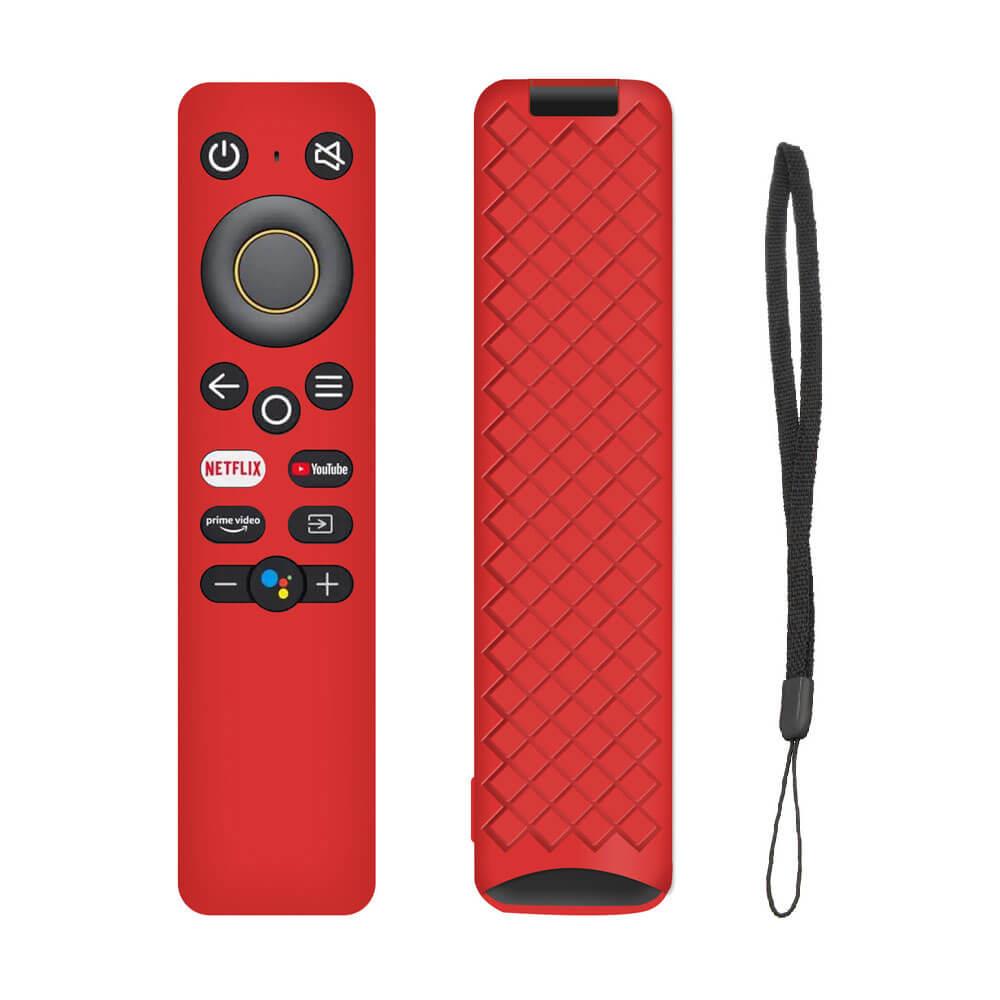 Realme 4k Tv Stick Uyumlu Uzaktan Kumanda Kılıfı - Silikon Koruyucu Kılıf - Kırmızı