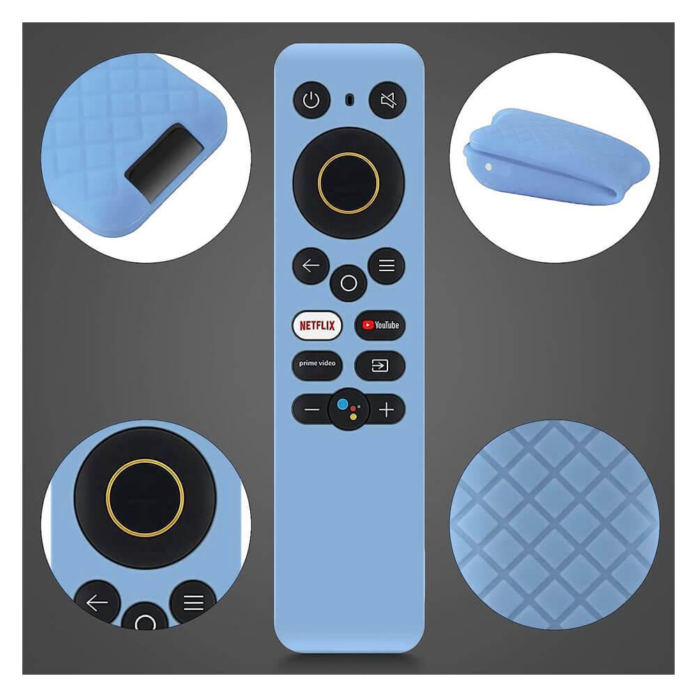 Realme 4k Tv Stick Uyumlu Uzaktan Kumanda Kılıfı - Silikon Koruyucu Kılıf - Açık Mavi