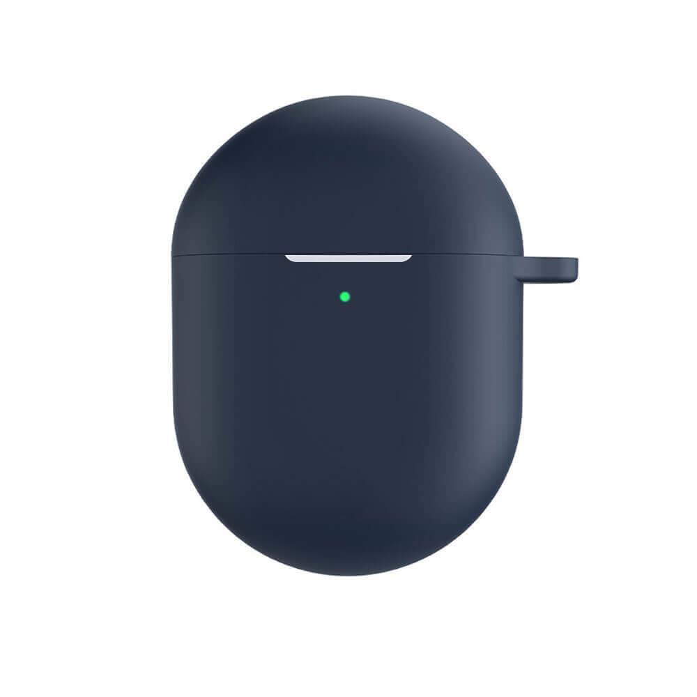 Koodmax Xiaomi Redmi Buds 4 Uyumlu Silikon Kılıf + Metal Kopça - Lacivert - PR13