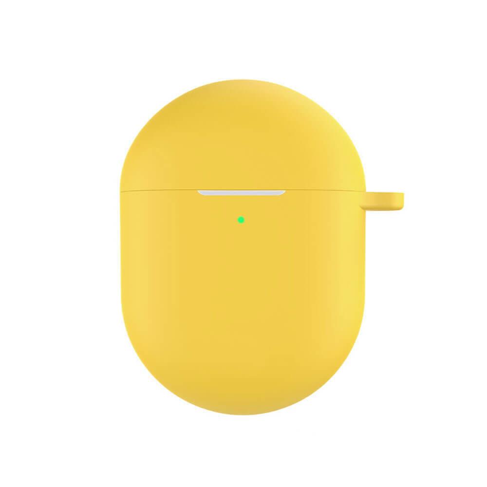 Koodmax Xiaomi Redmi Buds 4 Uyumlu Silikon Kılıf + Metal Kopça - Sarı - PR13
