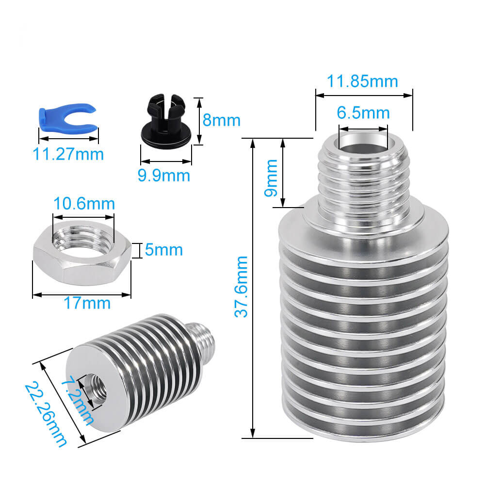 3D Yazıcı Voron 0 Radyatör V6 Metal Isı Borusu Bağlantısı 1.75mm - GD171