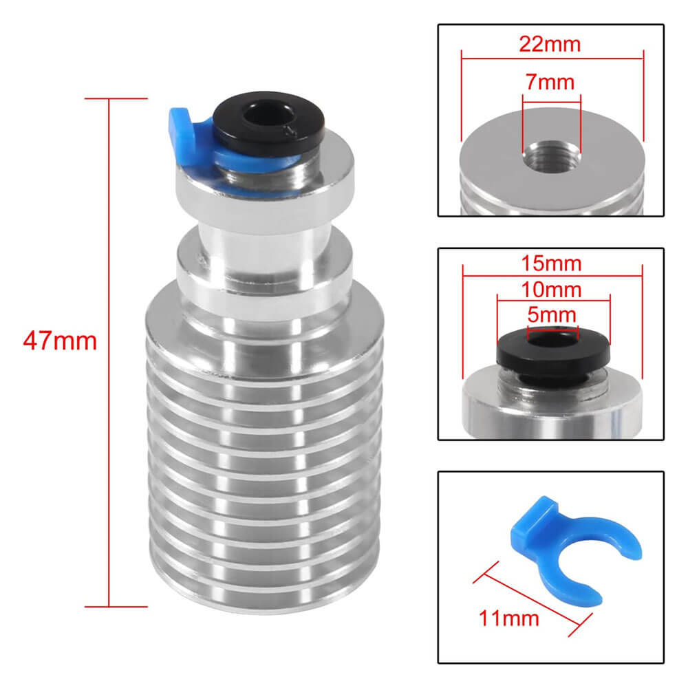 3D Yazıcı Voron 2.4 Radyatör E3D V6 Metal Isı Borusu Bağlantısı 1.75mm - GD172