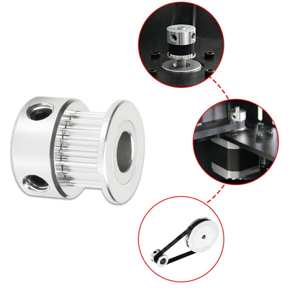 Gt2 20 Diş 8mm Alüminyum Alaşım Dişli Senkron Zamanlama Kayışı Kasnağı