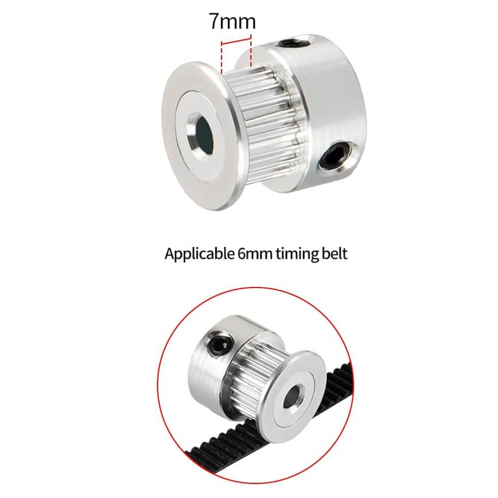 Koodmax Gt2 20x16 Diş 4mm Alüminyum Alaşım Dişli Senkron Zamanlama Kayışı Kasnağı