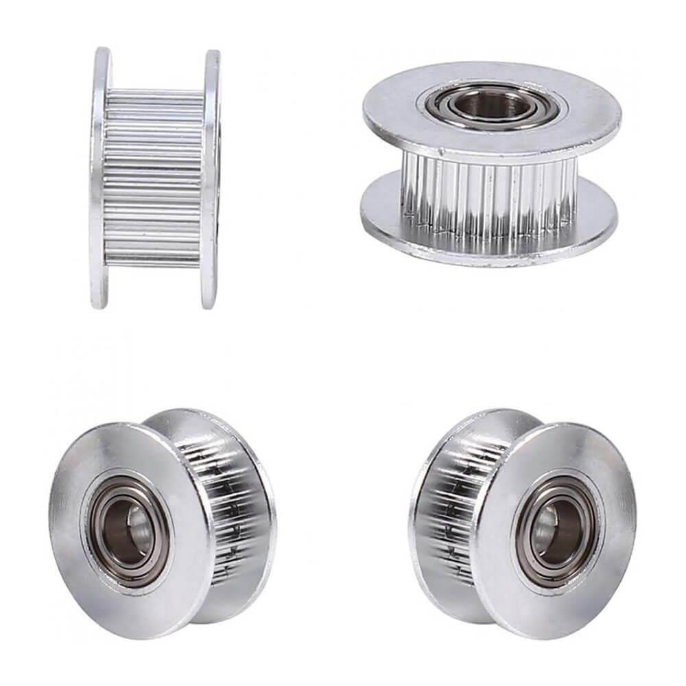 3D Yazıcı Gt2 20 Diş Avare H Tipi Kasnak Vida Deliği 5mm Kayış 6mm Rulmanlı - GD211
