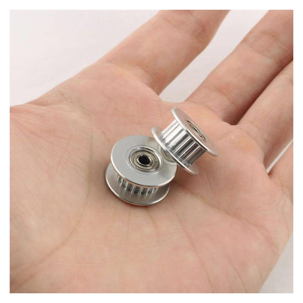 3D Yazıcı Gt2 20 Diş Avare H Tipi Kasnak Vida Deliği 3mm Kayış 6mm Rulmanlı