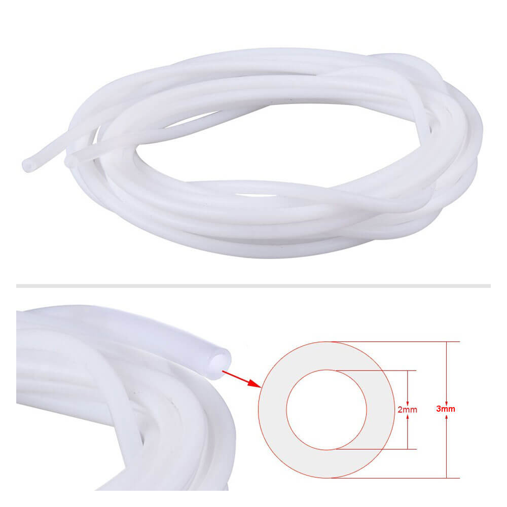 3D Yazıcı Ptfe Teflon Boru 2x3mm 1.75mm - Beyaz - 1 Metre - GD214