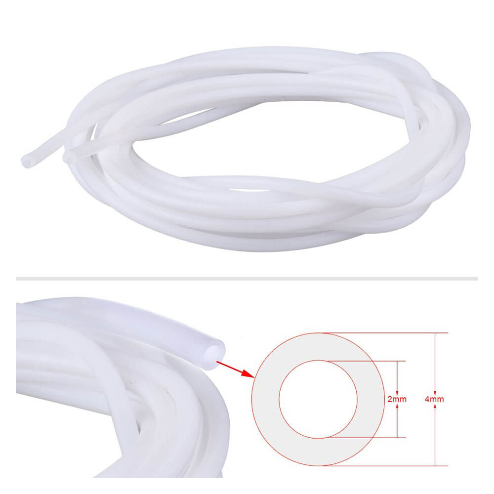 3D Yazıcı Ptfe Teflon Boru 2x4mm 1.75mm - Beyaz - 1 Metre - GD215