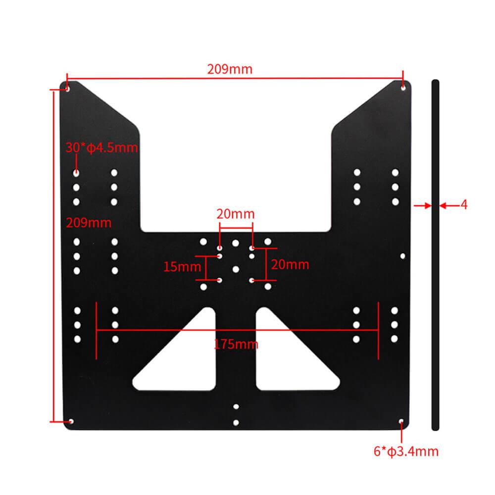 3D Baskı Z Ekseni Sıcak Yatak Destek Plakası Prusa I3 Anet A8 A6 220x220mm+ 4 adet Sc8uu Kaydırıcı - GD270