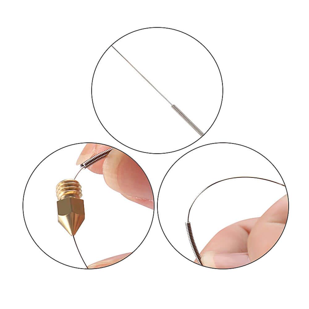 3D Yazıcı 0.25mm Nozzle Temizleme İğnesi Paslanmaz Çelik - 5 Adet