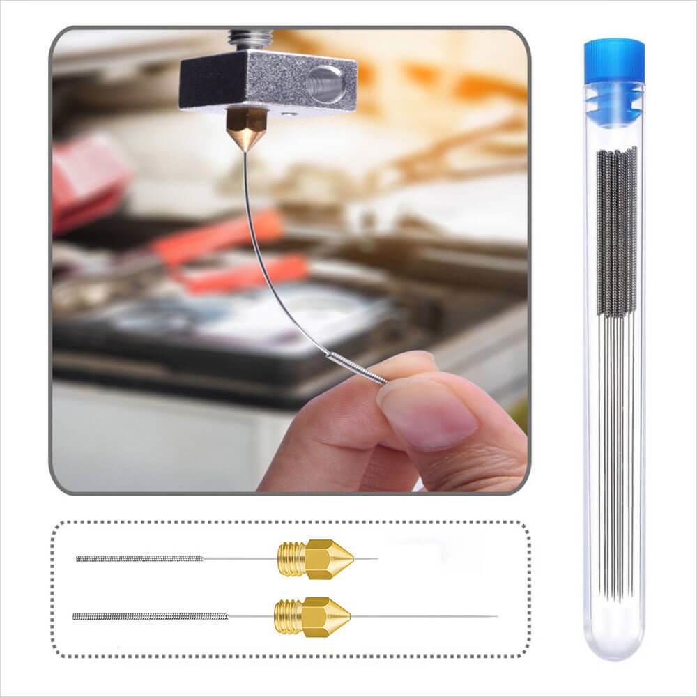3D Yazıcı 0.8mm Nozzle Temizleme İğnesi Paslanmaz Çelik - 5 Adet - GD287