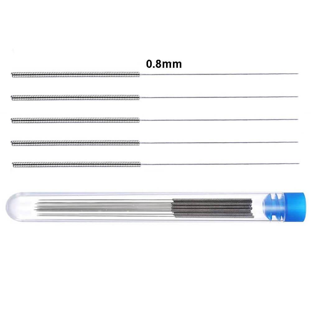 3D Yazıcı 0.8mm Nozzle Temizleme İğnesi Paslanmaz Çelik - 5 Adet - GD287