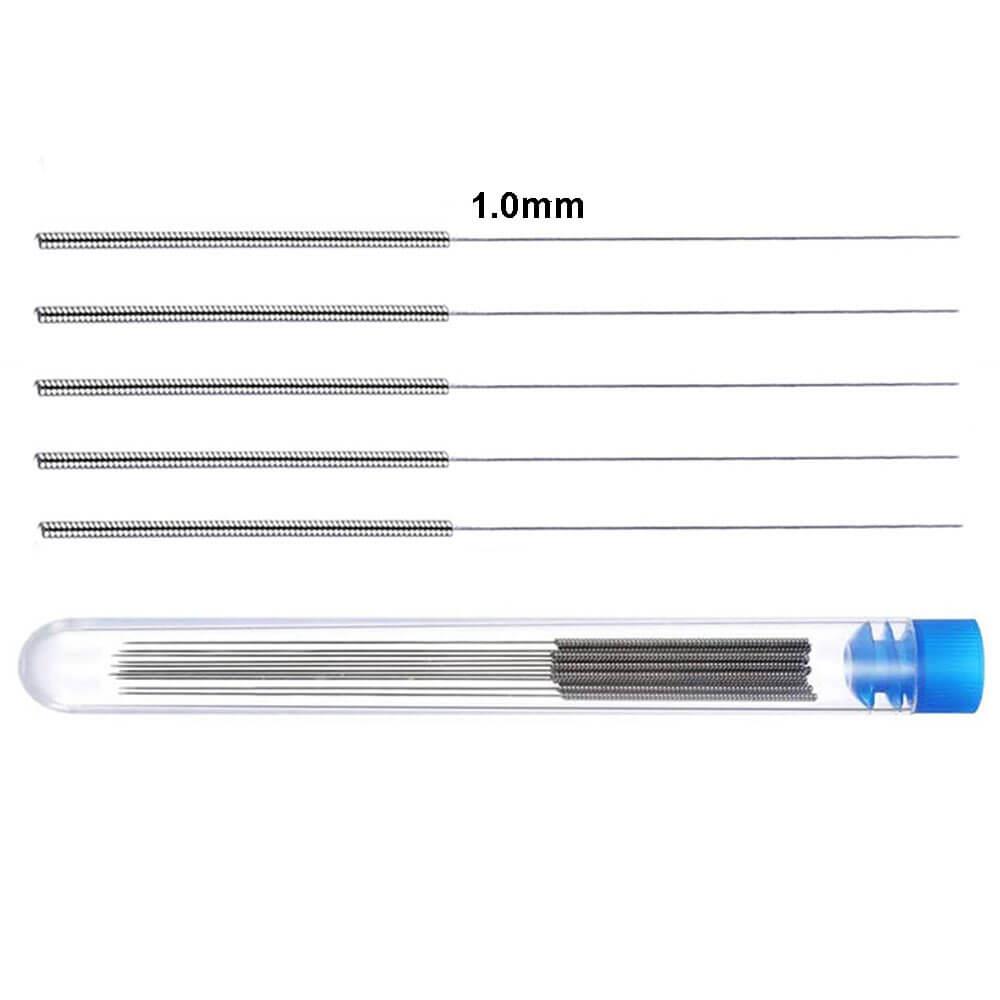 3D Yazıcı 1.0mm Nozzle Temizleme İğnesi Paslanmaz Çelik - 5 Adet