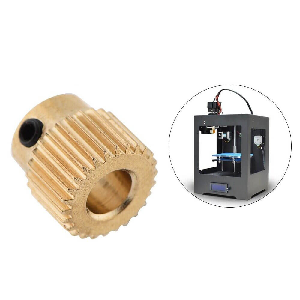Mk8 Extruder 20 Diş-5mm Pirinç Özel Tel Besleme Ekstrüzyon Tekerleği Dişlisi - GD297