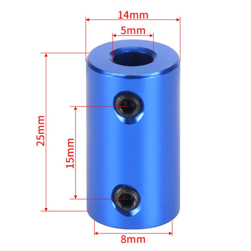 3D Yazıcı 5mm-8mm Mavi Alüminyum Alaşımlı Şaft Bağlayıcı Motor Kaplin